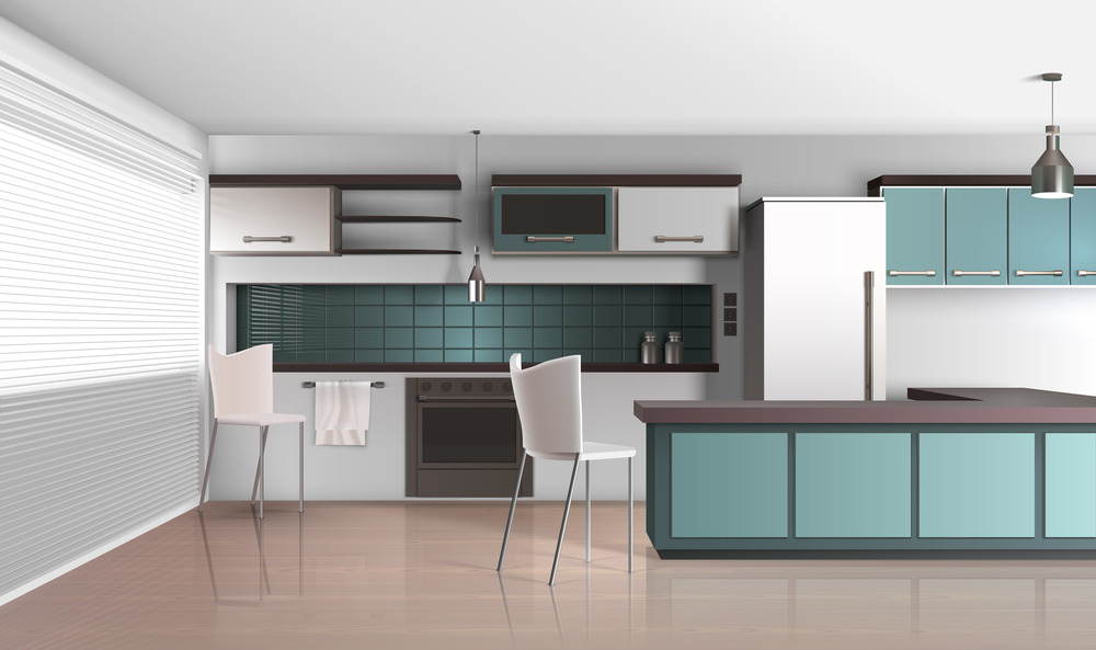 Explore Modern 3D Kitchen Design with Style and Comfort]